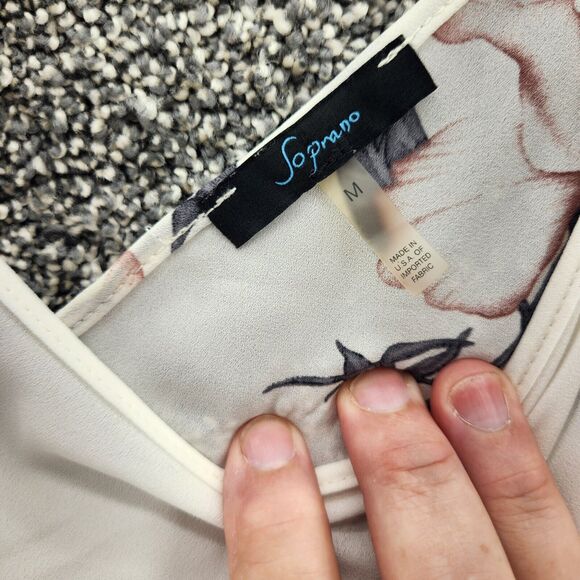 Soprano Floral Blouse - White and Pink - Picture 4 of 7